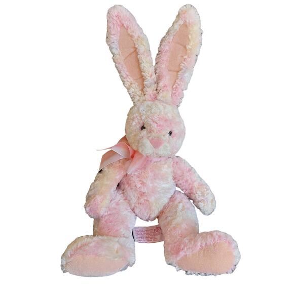 Russ Berrie Pink Rainbow Bunny Plush Sherbert Ombre Stuffed Animal Toy 10" - Picture 1 of 7